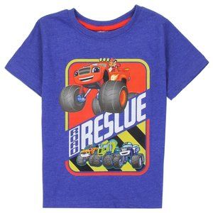 Blaze and the Monster Machines Tee Short Sleeve Toddler Kids Tshirt Blue 2T 3T